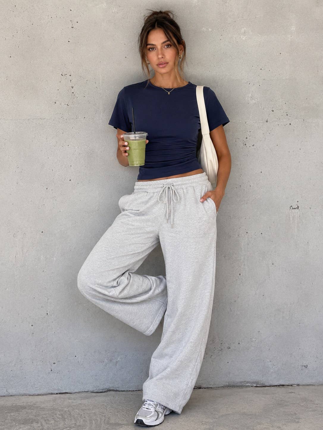Ruched Waist Dolman Sleeve Top