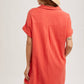 BUTTON UP SHIRT DRESS WITH POCKET