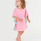 Girls Pink Kaftan Cover-Up