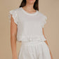 Ruffled Top & Shorts Set