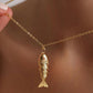 18K STAINLESS STEEL TARNISH FREE FISH NECKLACE