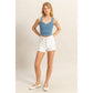 Washed Denim Sleeveless Bustier Top
