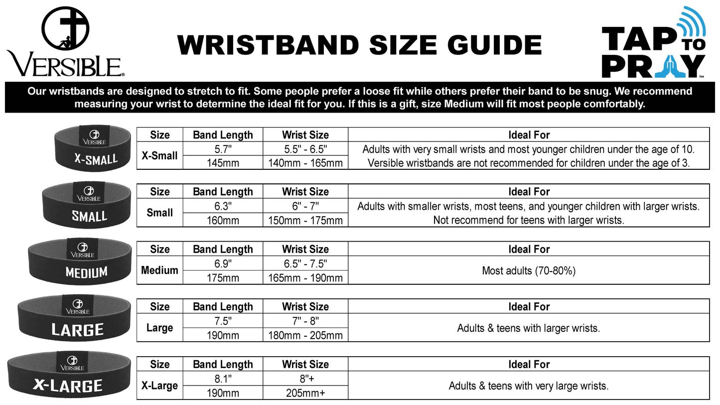 Tap To Pray™ Wristbands - Blue & Pink WWJD