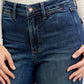 Retro Wide Tummy Control Front Welt Pockets