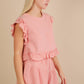 Ruffled Top & Shorts Set