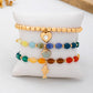Multi-Color Beaded Layered Charm Bracelet