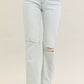 Mid Rise Distressed & Fray Hem Bootcut