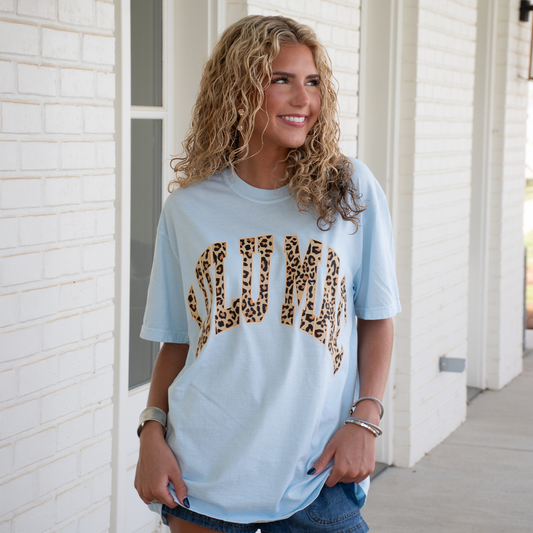 LULU MAC -Leopard Adult Chambray Tee