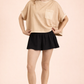 Dolman Sleeve Textured Knit Casual Top