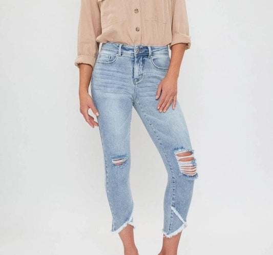 Missy Petite Tulip Hem Anklie Jean - The Salty Mare