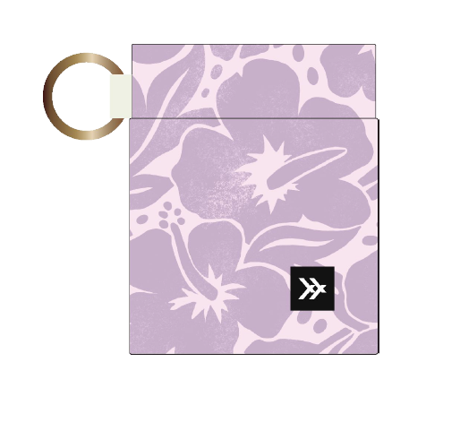 Coral Crush Lavender Elastic Wallet
