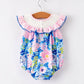 “I ❤ MAMA”Embroidery Smocking Baby Girls Romper