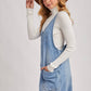 DENIM WASHED OVERALL POCKET DRESS