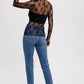FLORAL EMBROIDERY LACE MESH LAYERING TOP