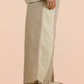 Lace Contrast Stripe Wide Leg Pants