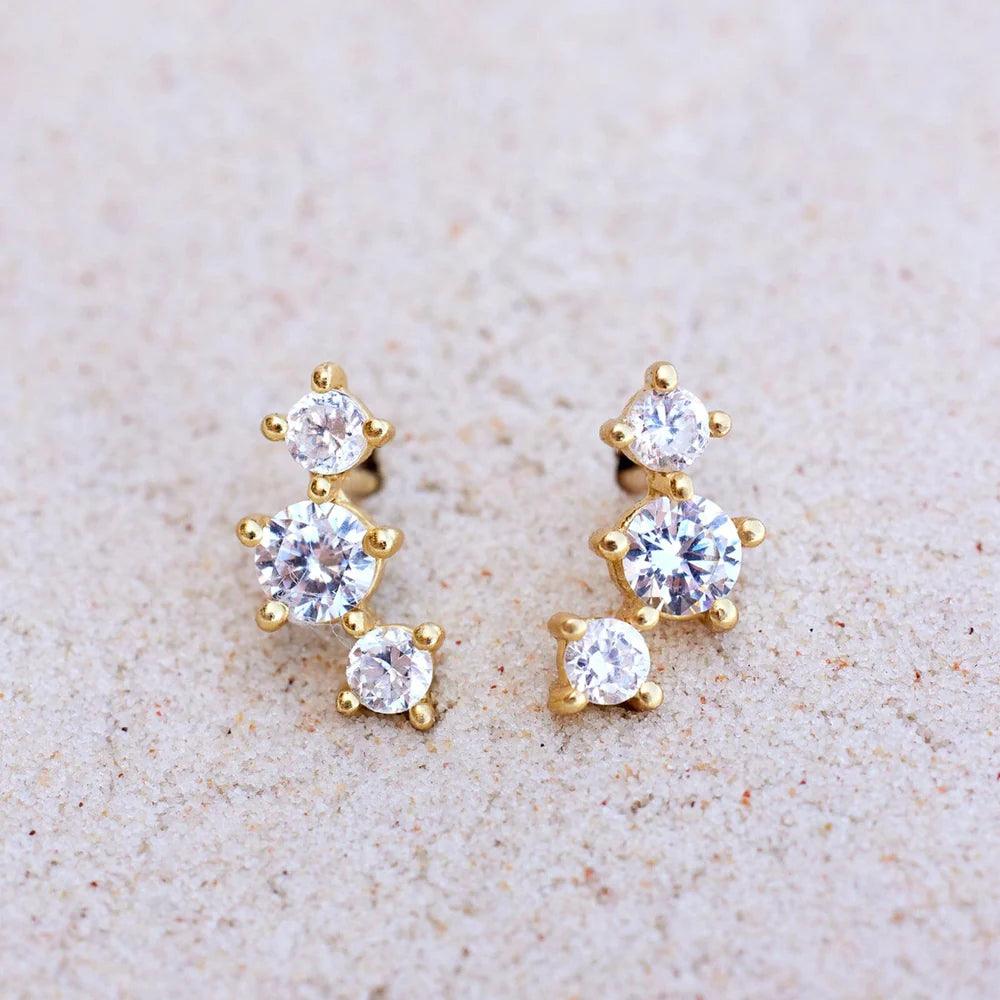 Estrella Gem Stone Stud Earrings - The Salty Mare