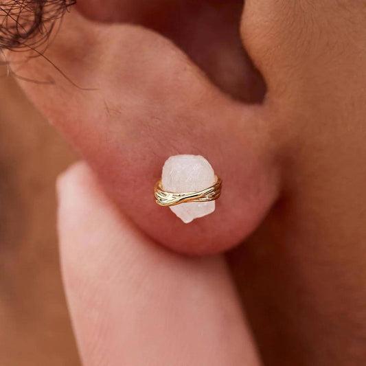 Raw Clear Quartz Earrings - The Salty Mare