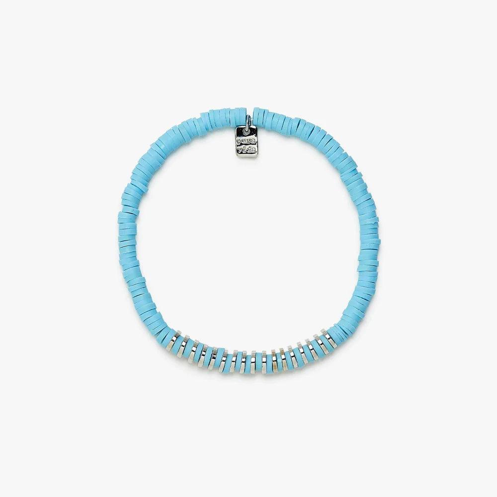 Heishi Disc & Metal Bead Stretch Bracelet - The Salty Mare