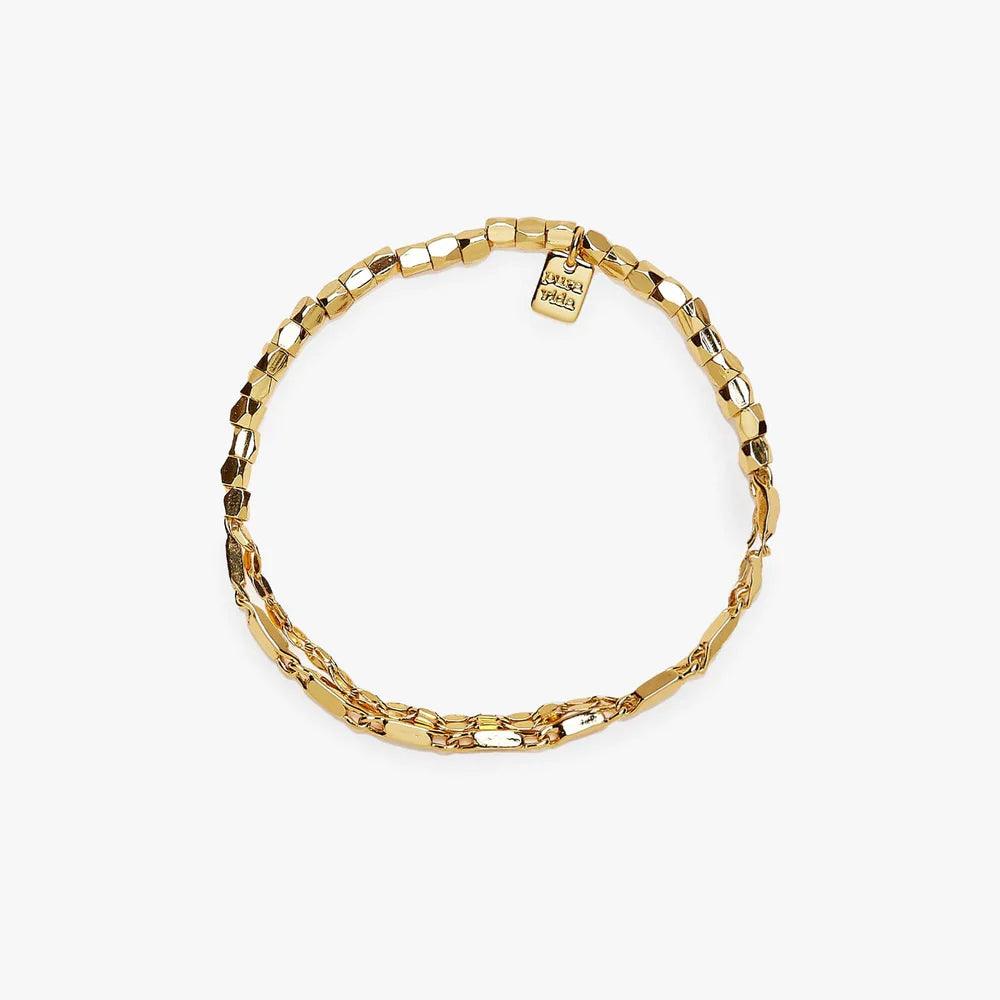 Metal Bead & Chain Stretch Bracelet - The Salty Mare