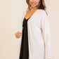 Open-Front Waffle Knit Cardigan