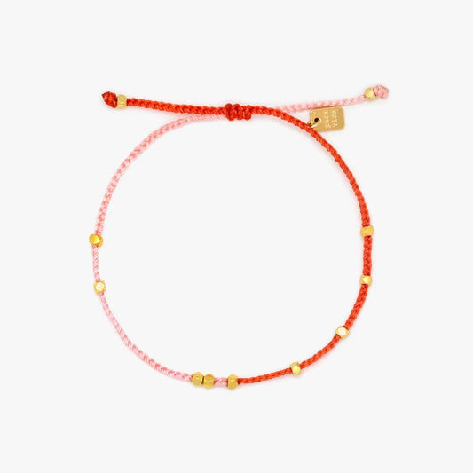Pink & Red Two-Tone Dainty Bracelet - The Salty Mare