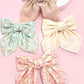 PRETTY DITSY ORGANZA BOW RIBBON HAIR CLIPS