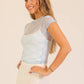 Mock Neck Lace Mesh Top
