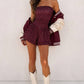 Polka Dot Strapless Romper