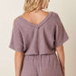 RIB V-NECK DOLMAN SLEEVE ROMPER