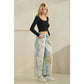 Digitally Printed Patchwork Denim Pants