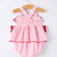 4th of July Plaid Baby Romper Bow Ruffle