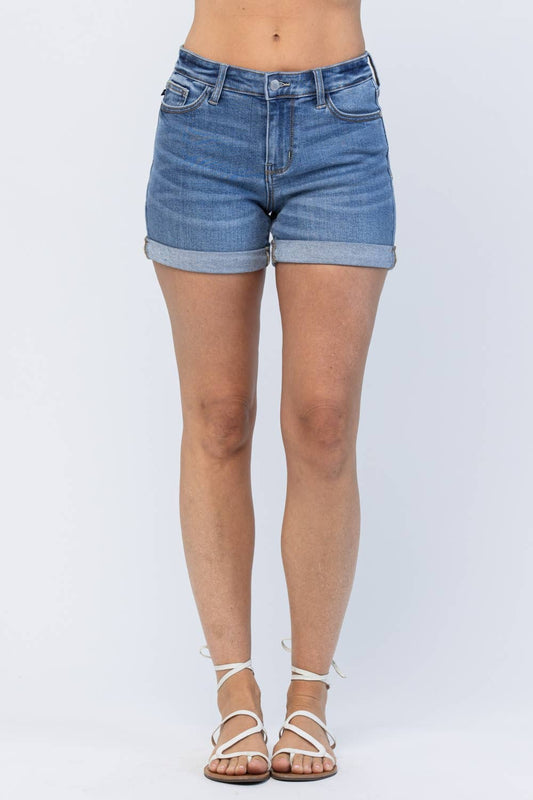 Midrise Cuffed Shorts