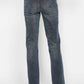 High Waisted Button Fly Hem Distressed Straight