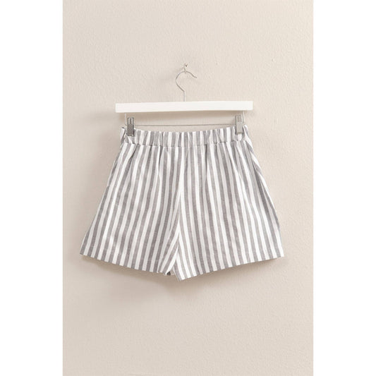 Striped Bow Detail Wrap Skort