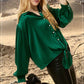 Flowy Button Down Balloon Sleeve Tie-Front Shirt