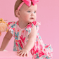 Ruffle Bubble Romper - Hibiscus