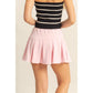 Biana Mid Rise Pleated Mini Skort