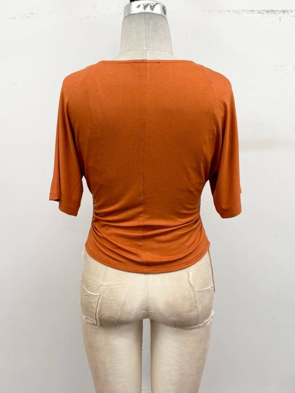 Ruched Waist Dolman Sleeve Top