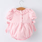 Crocodile Embroidered Smocked Romper
