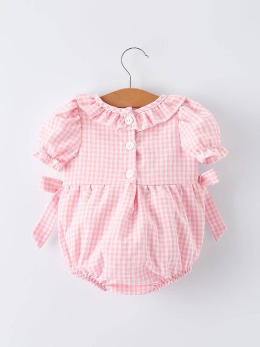 Crocodile Embroidered Smocked Romper