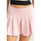 Biana Mid Rise Pleated Mini Skort