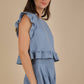 Ruffled Top & Shorts Set