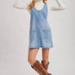 DENIM WASHED OVERALL POCKET DRESS