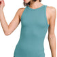 Ribbed Boat Neck Tank Top