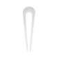 French Hair Pin Coconut White