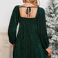 Velvet Corded Tie Back Babydoll Mini Dress