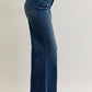 Retro Wide Tummy Control Front Welt Pockets