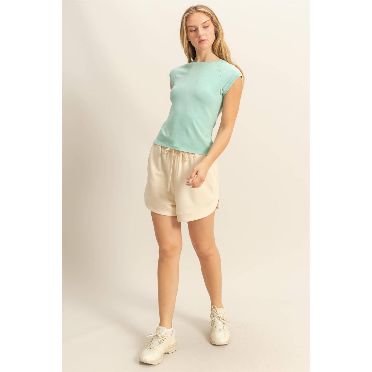 Paola Raglan Cap Sleeve Tee