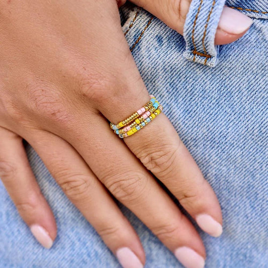 Mixed Sead Bead Ring Set - The Salty Mare