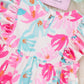 Ruffle Bubble Romper - Hibiscus